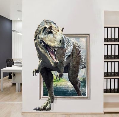 NEW 3D Realistic Dinosaur Wall Decal