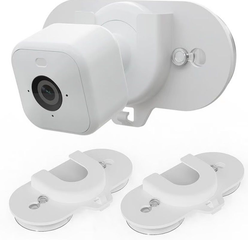 NEW 2 Pack Blink Camera Mount White - Suction (no drilling)