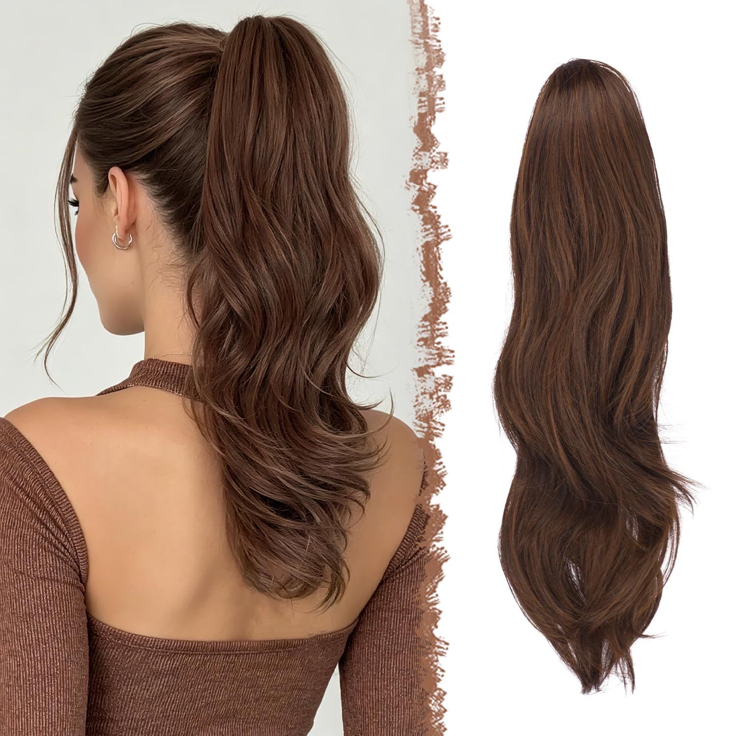 NEW Pony Tail Hair Extension Clip in Drawstring 20”