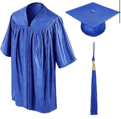 NEW Kids Graduation Cap and Gown Set Royal Blue
