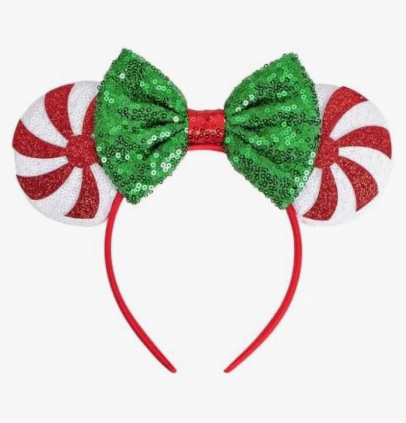 NEW Christmas Minnie Mouse Ears Headband Sequin