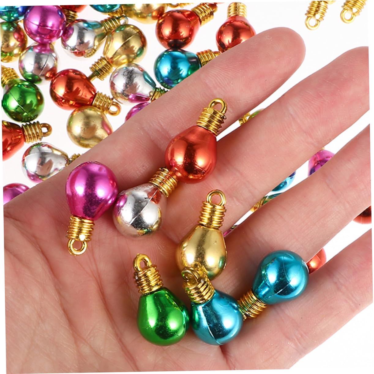 NEW 100 Mini Christmas Light Bulb Tree Ornaments