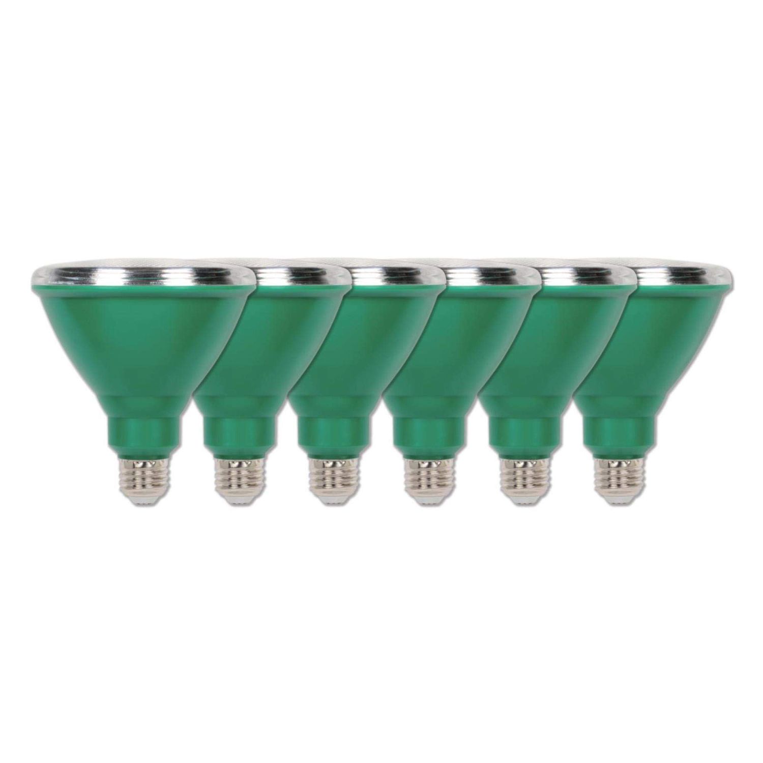 NEW 6 Pack Christmas 100W LED Indoor/Outdoor Flood Light Bulbs Green
