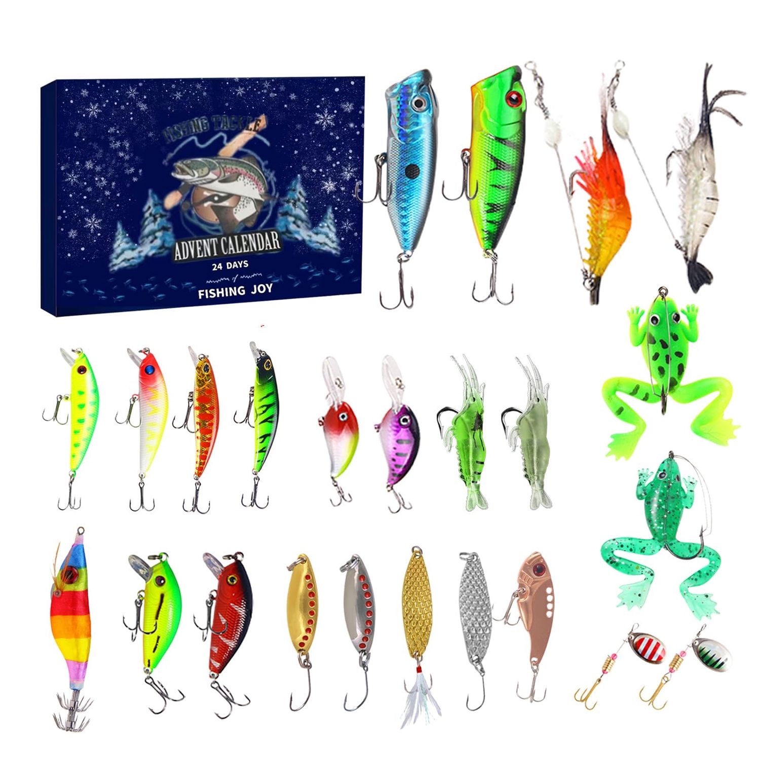 NEW Christmas Advent Calendar Fishing Tackles 24 Days