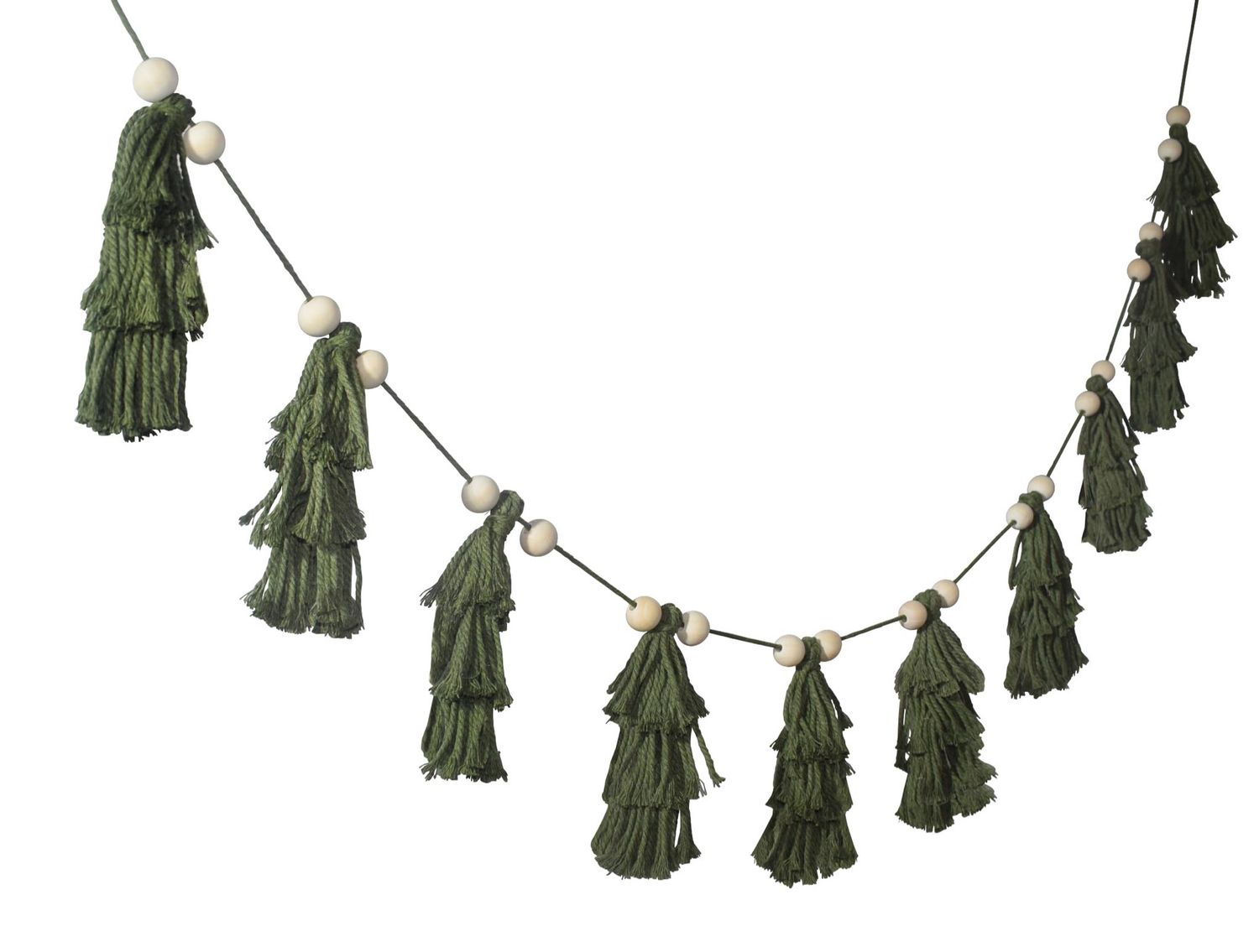 NEW Boho Pastel Christmas Tree Tassels Garland Decoration