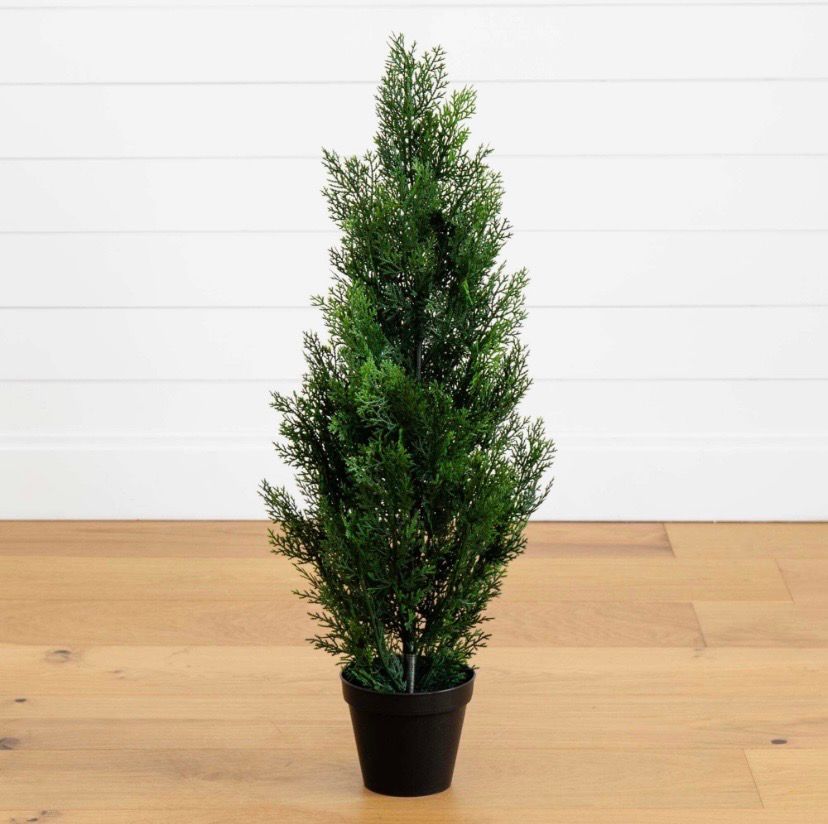NEW Tabletop Cedar Christmas Tree Decoration 18”