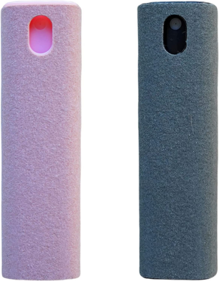 2-pack of mobile/PC/TV/iPad/MacBook screen cleaners with microfiber cloth, 2-in-1 cleaner, sprays and wipes, instantly sprays and cleans your screen, rechargeable.