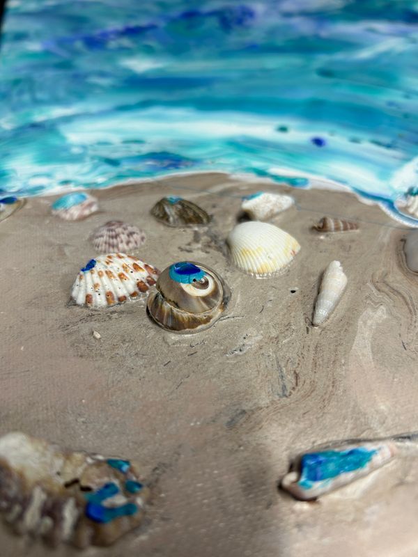 Sea Shell Beach - “Summers at the shoreline, shells gathered in quiet wonder.”