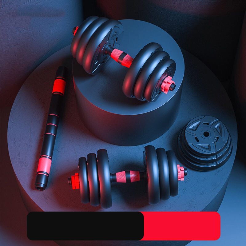 Dumbbell Men&#39;s Home 40 Kg Pair Of Fitness Equipment For Beginners Red Bar Detachable Barbell Set Ya Ling