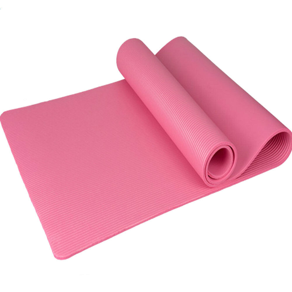 15mm Thick NBR Pure Color Anti-skid Yoga Mat 183x61x1.5cm Pink