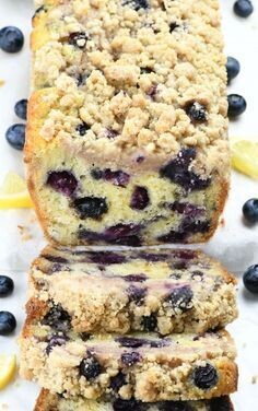 Blueberry Crumble Topping loaf