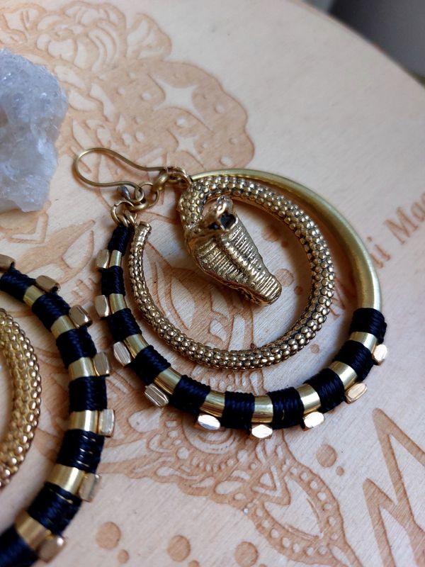 Cobra hoop earrings