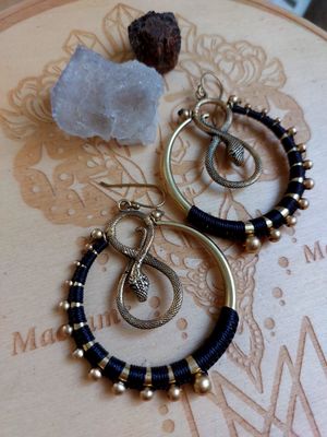 Snake hoop earrings