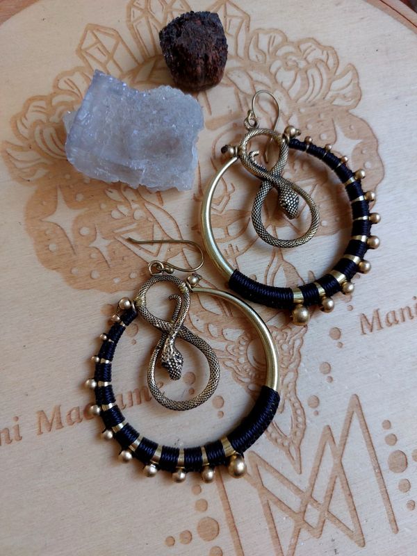Snake hoop earrings