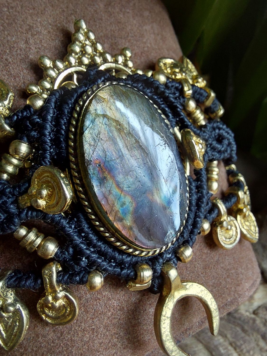 Chunky black bracelet