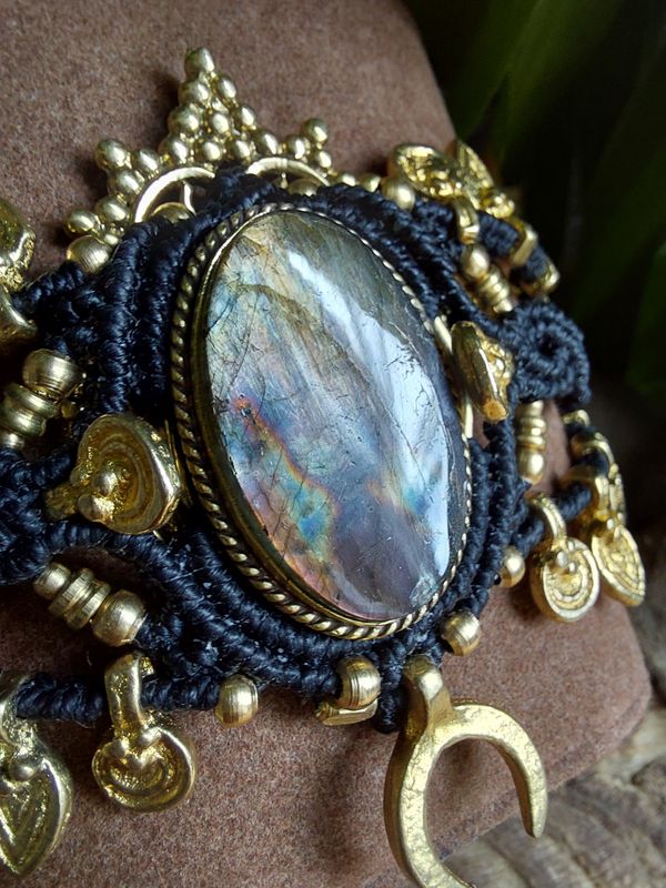 Chunky black bracelet