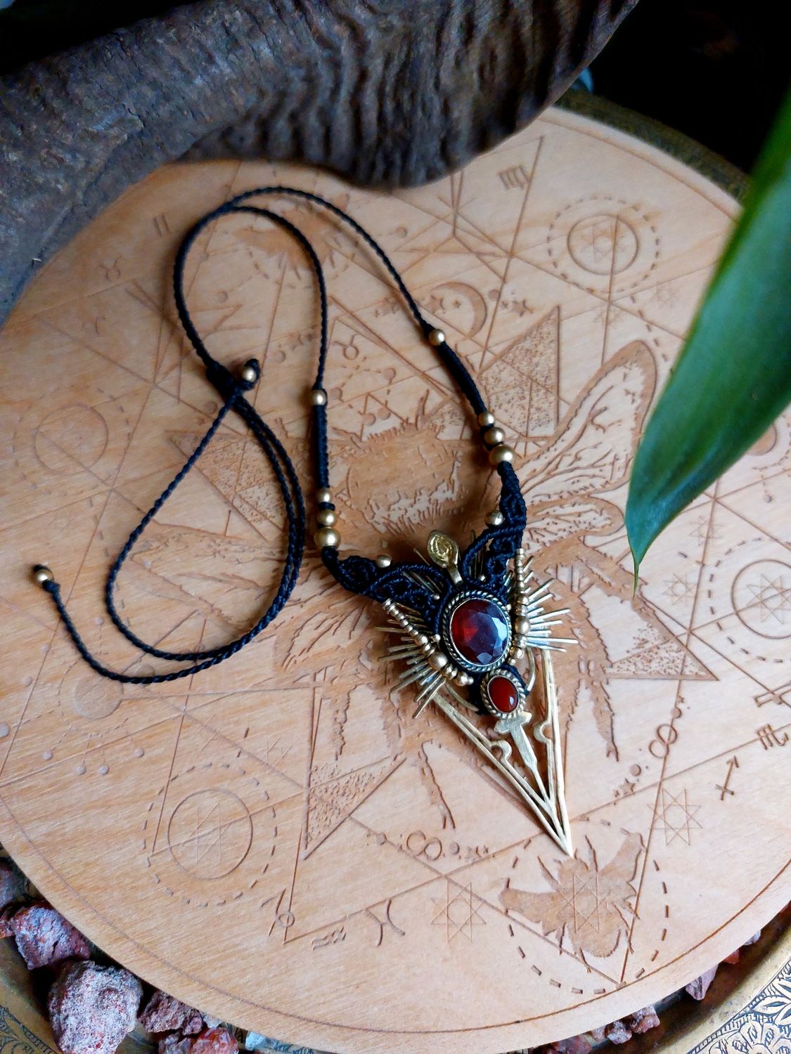 Black garnet talisman