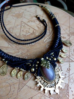 Peach moonstone necklace 