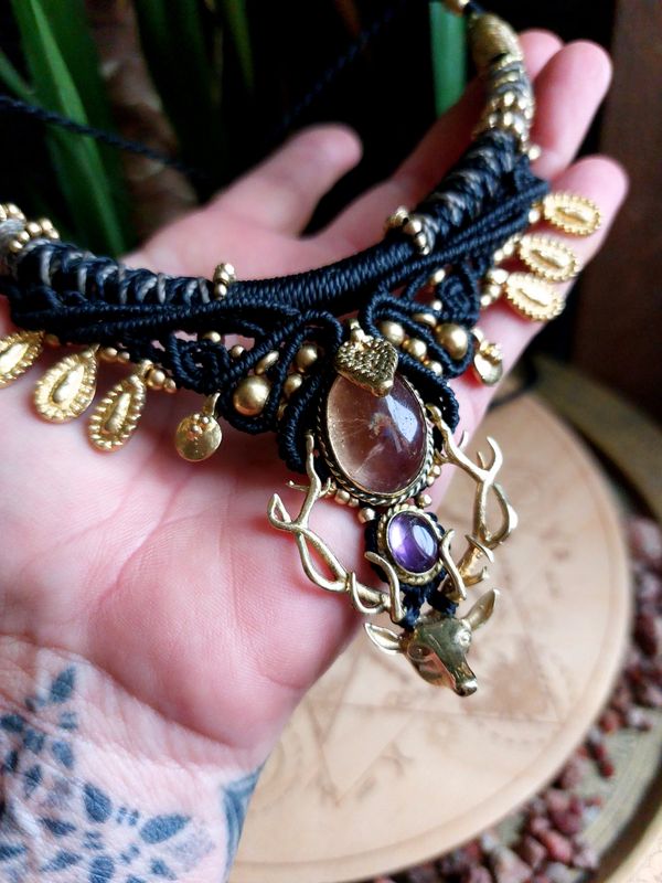 Deer totem necklace