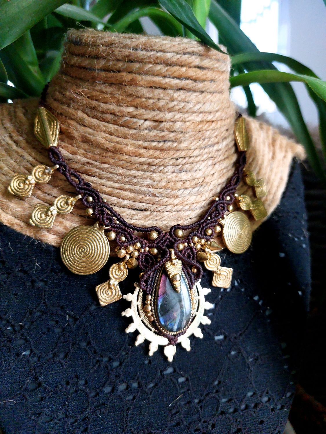 Necklace spectrolite 