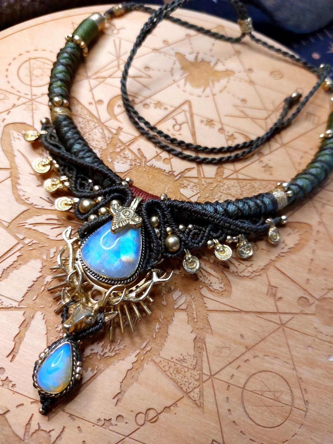 Deer totem necklace