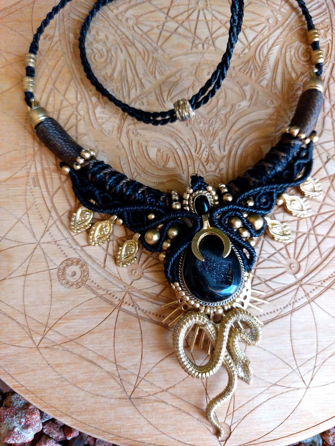  Black agate Necklace 