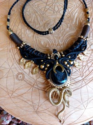  Black agate Necklace 
