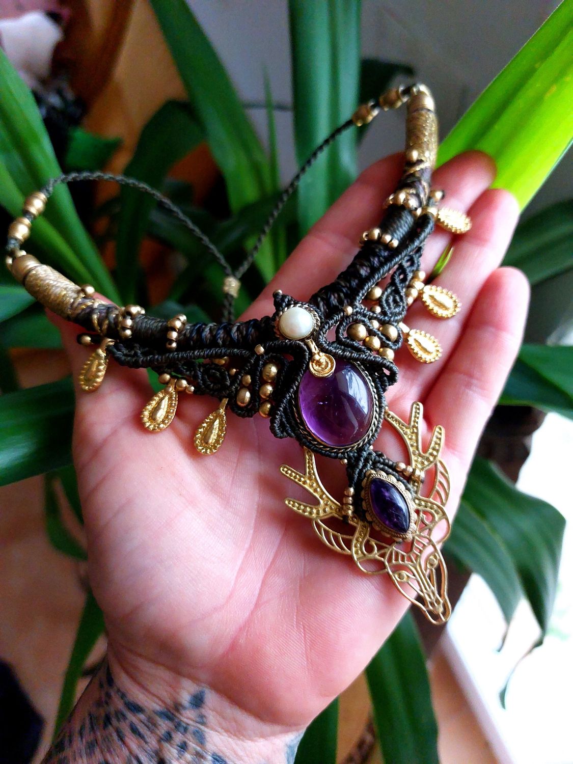 Deer totem necklace