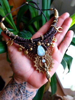Godess moonstone necklace 