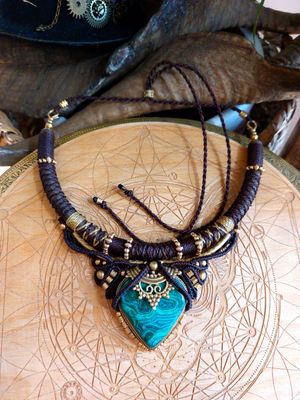 Chrysocolla Malachite necklace 