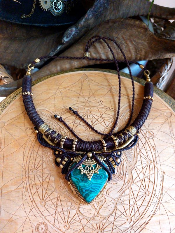 Chrysocolla Malachite necklace 