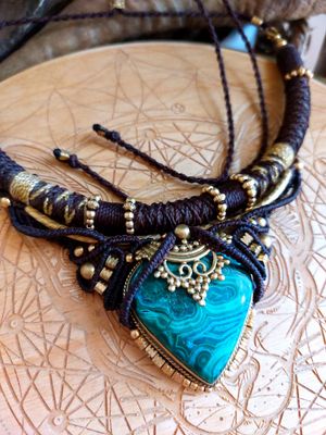 Chrysocolla Malachite necklace 