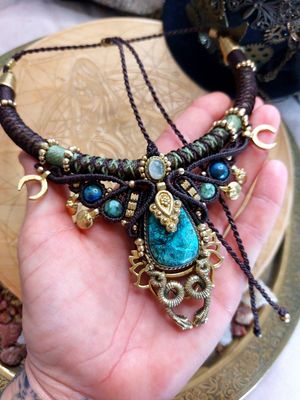Chrysocolla snake necklace 