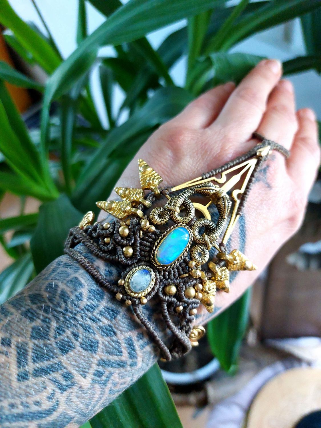 Mystic Gauntlet opal bracelet