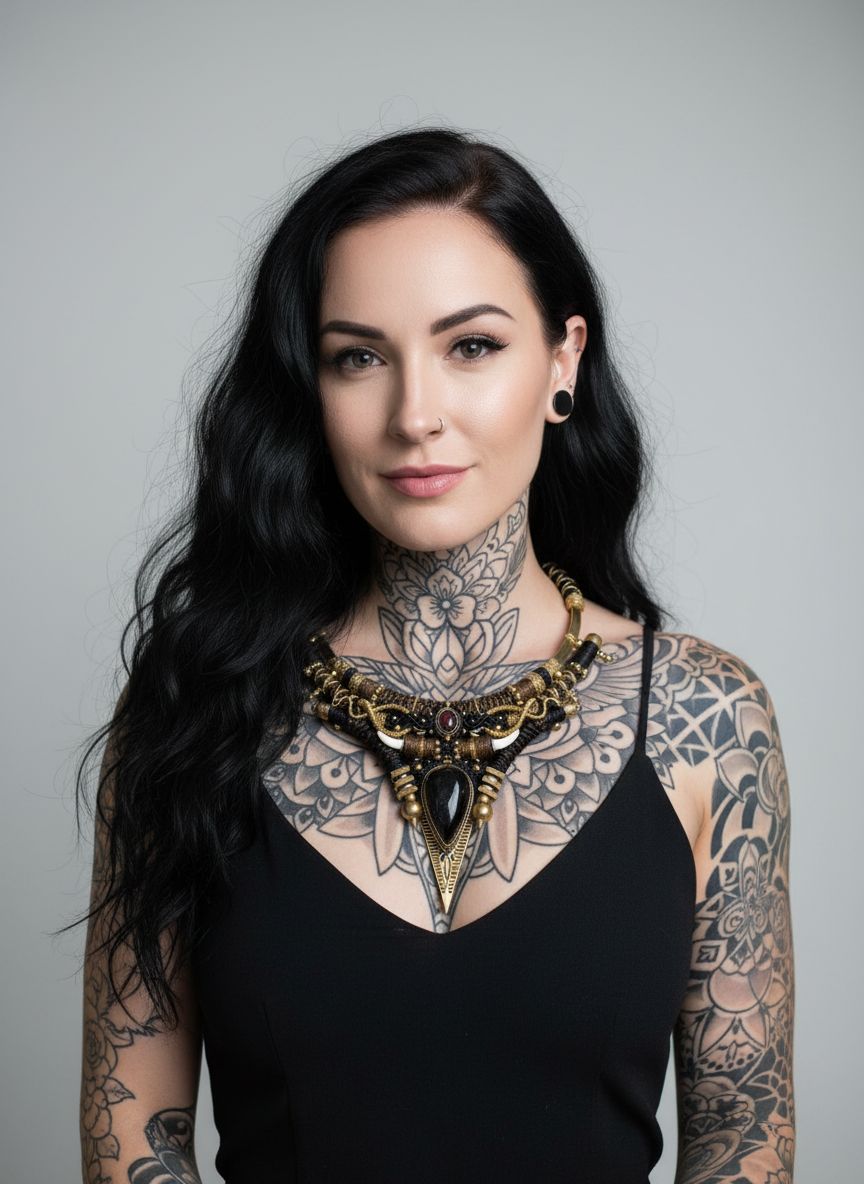 Black Opal &amp; Druzy Warrior Collar