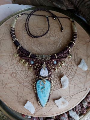 Sea serpent larimar necklace 