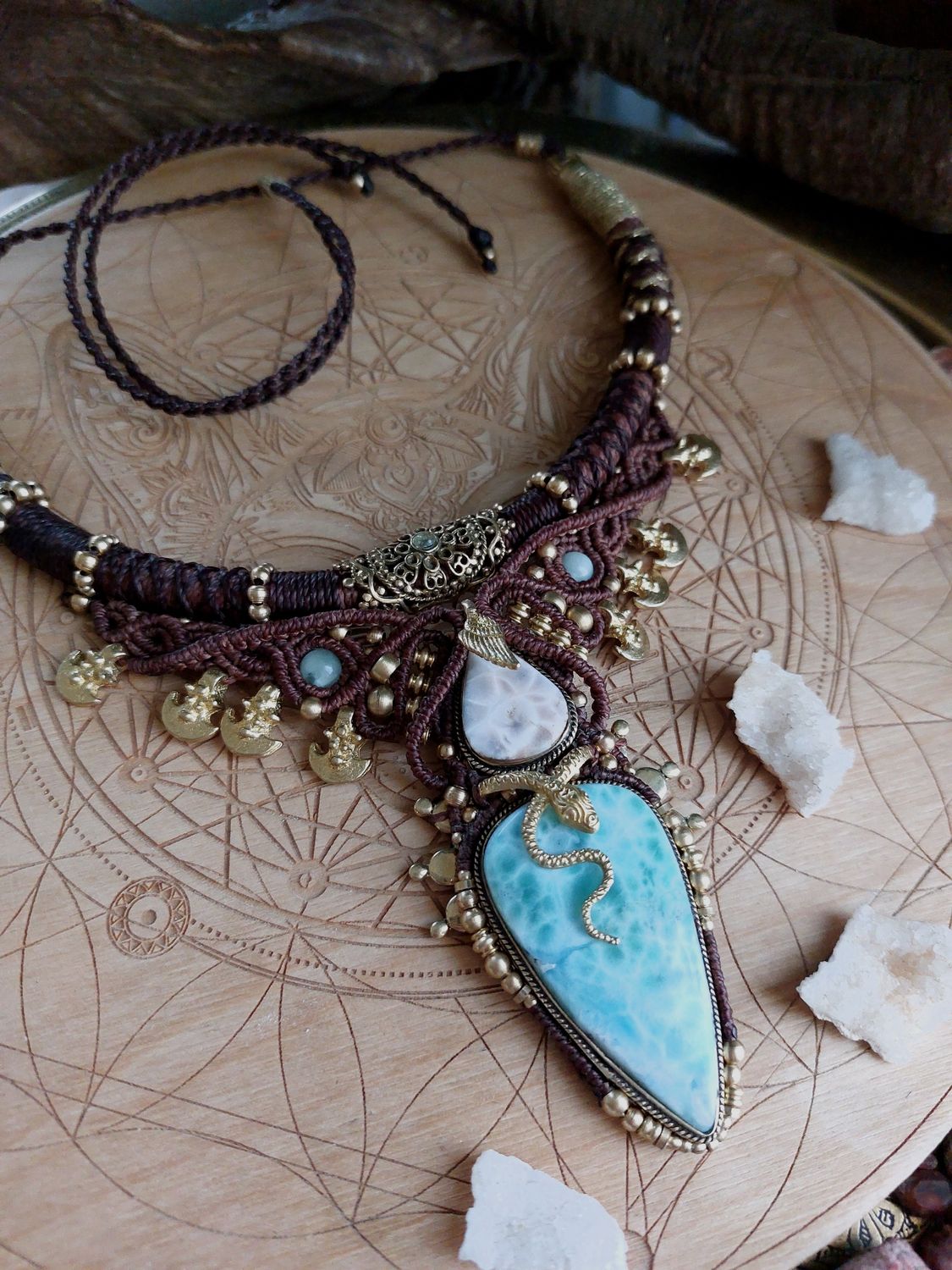 Sea serpent larimar necklace 