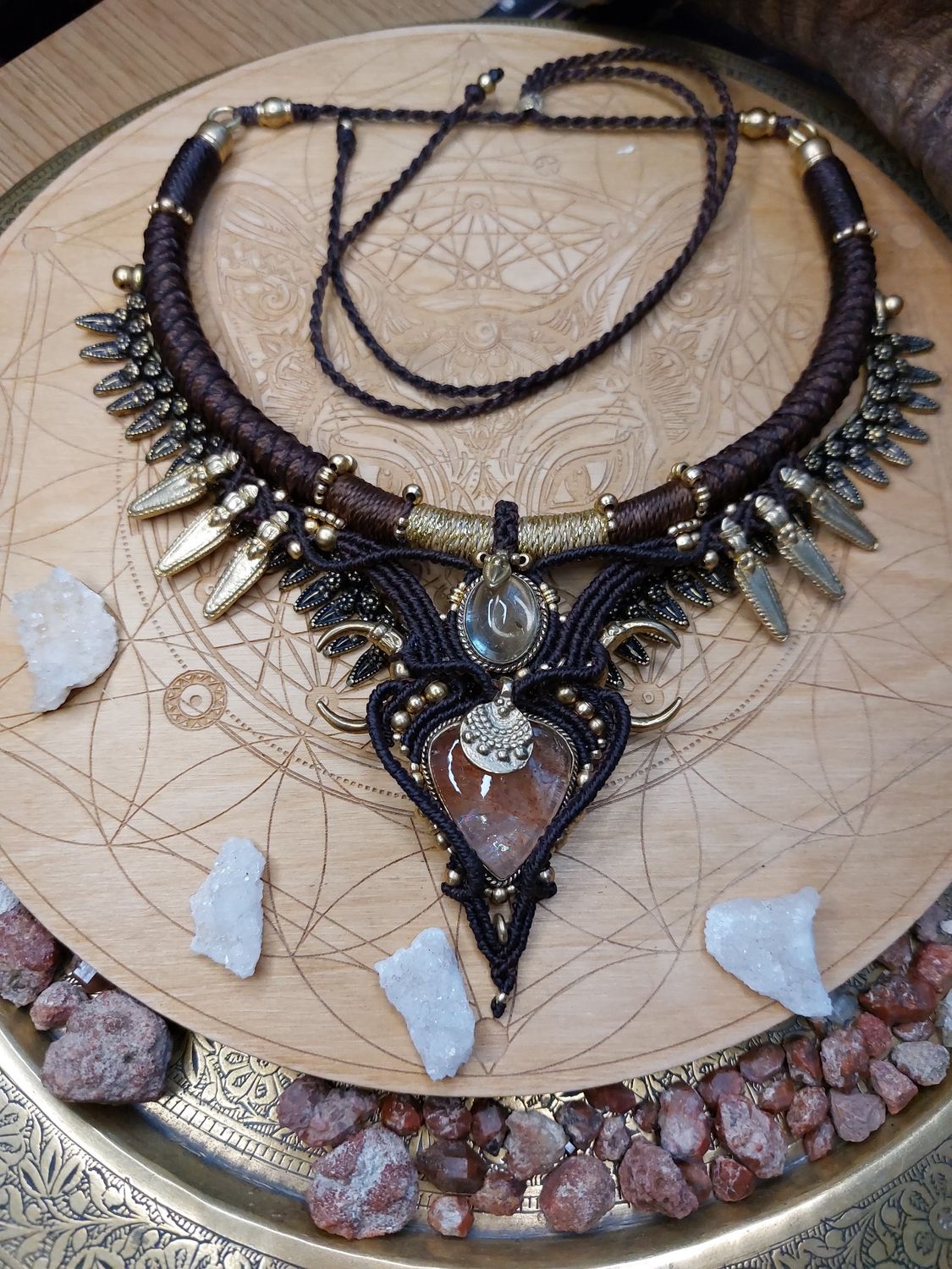 Earth's Golden Heart necklace