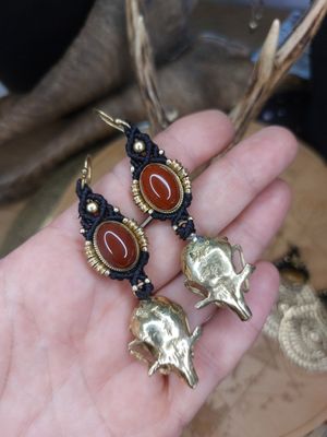 Scarlet Skull Earrings