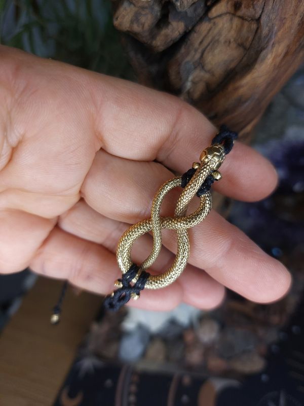 Golden serpent bracelet