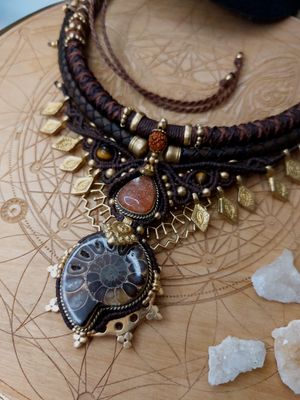 Solar Spiral Priestess necklace