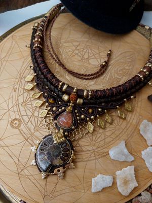 Solar Spiral Priestess necklace