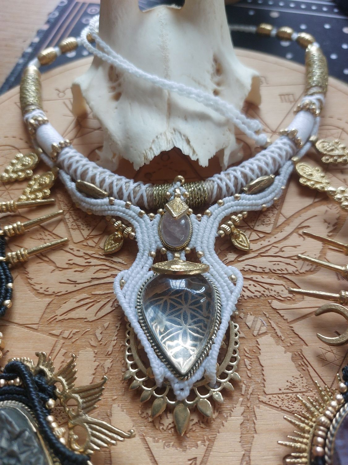 Flower of Life Crystal Talisman Necklace