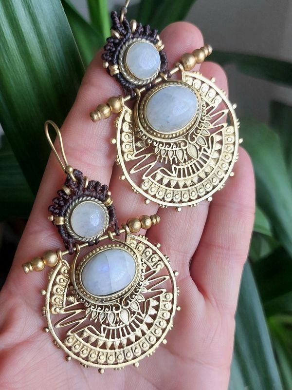 Moonlit mandala earrings