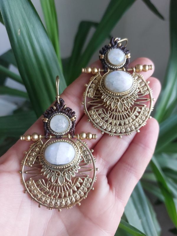 Moonlit mandala earrings