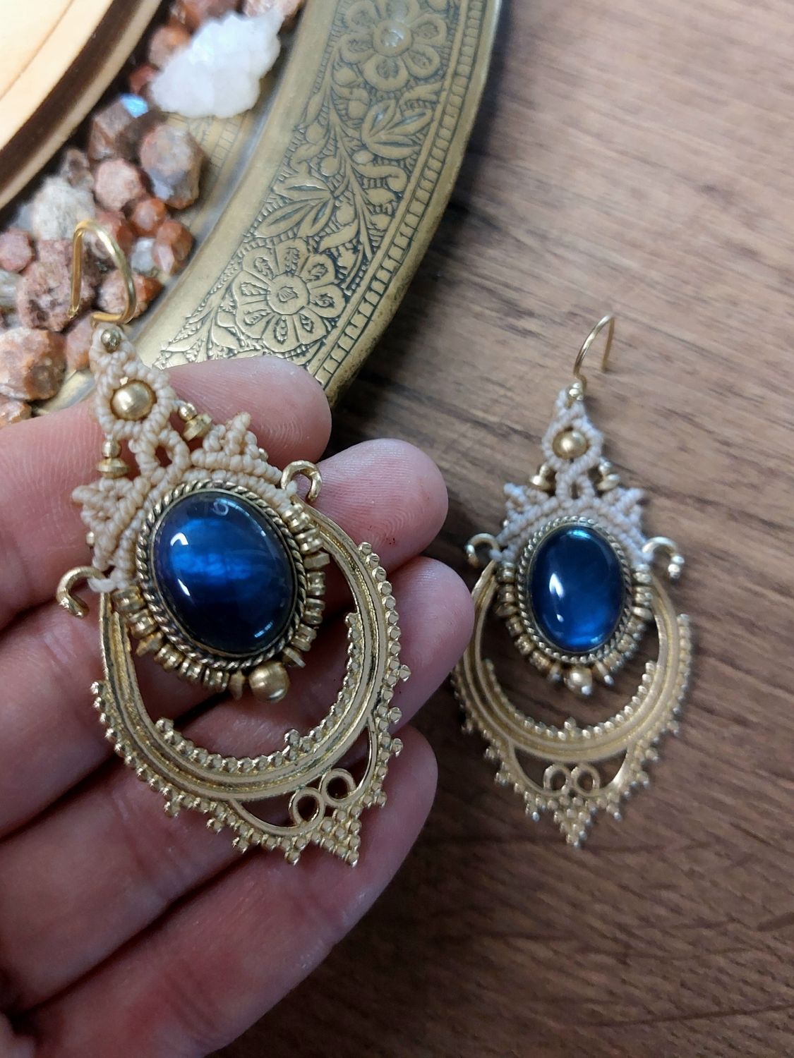 Blue Flame Aura Earrings