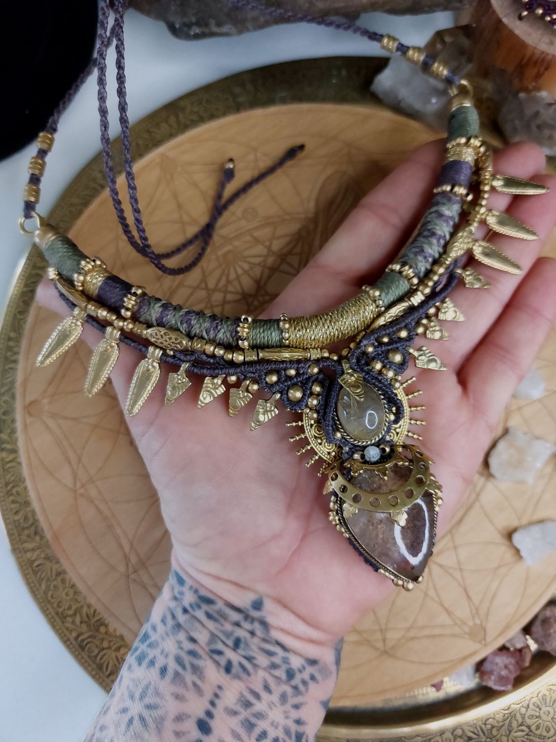 Earth's Golden Whisper Necklace