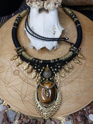 Golden Serpent Eye Necklace