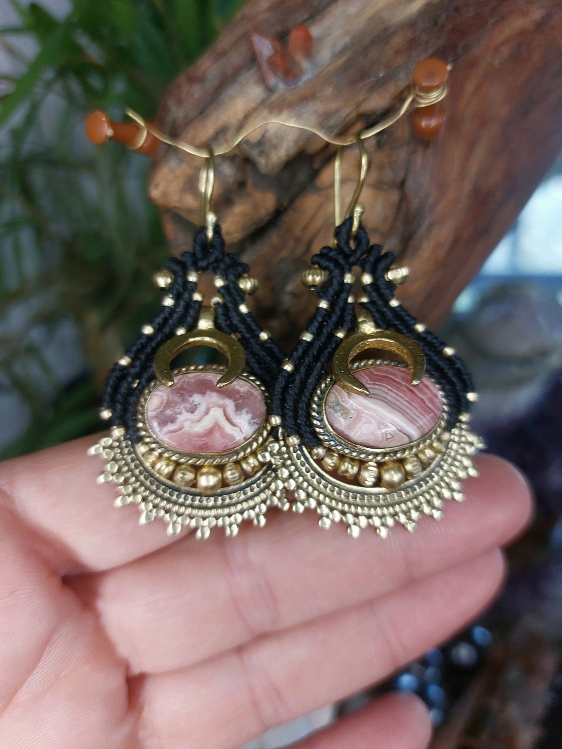 Rhodochrosite earrings 