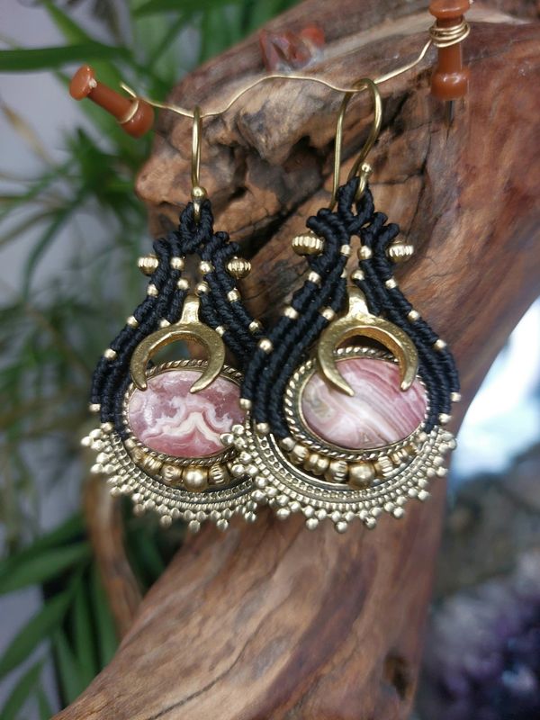Rhodochrosite earrings 